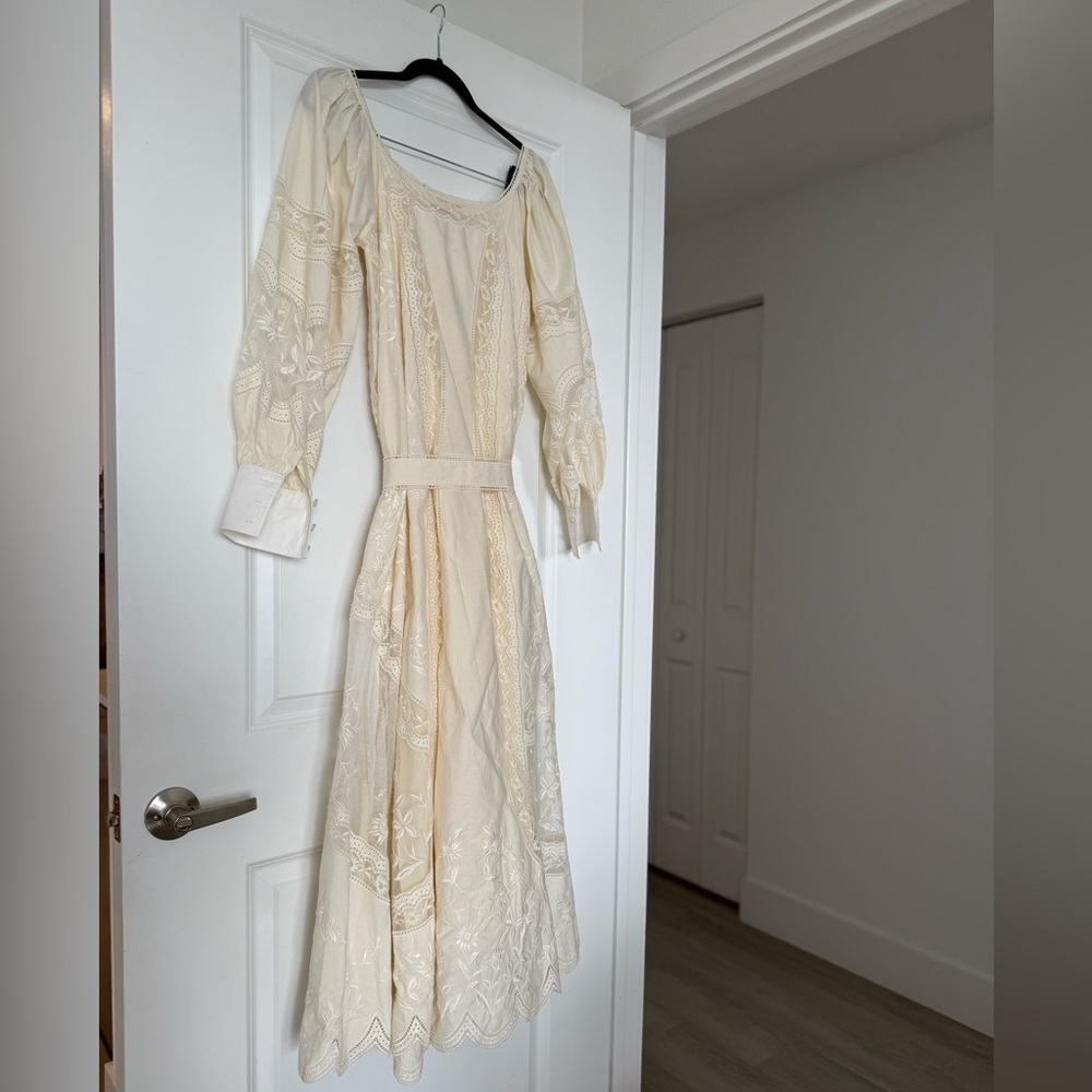 Worn once TORY BURCH Embroidered Poplin Dress $1,898 XS - Picture 13 of 16
